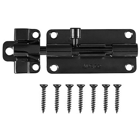 Cool Kitchen 321084 4 in. Barrel Bolt, Black Zinc CO3548924